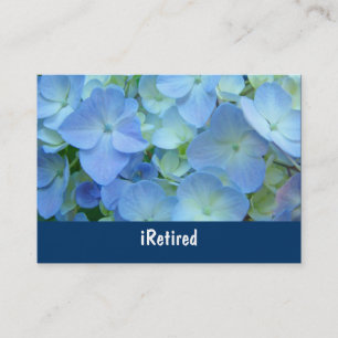 Cartes de visite iRetired Fleurs Bleues Retraite