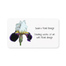 Cartes de visite Iris Violet et Blanc