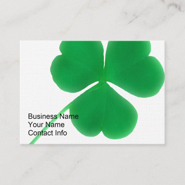 Cartes de visite irlandais de trèfle (Devant)