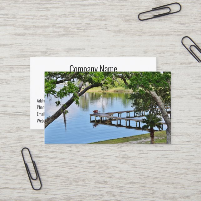 Cartes de visite Lakeside Dock (Devant/Arrière en situation)