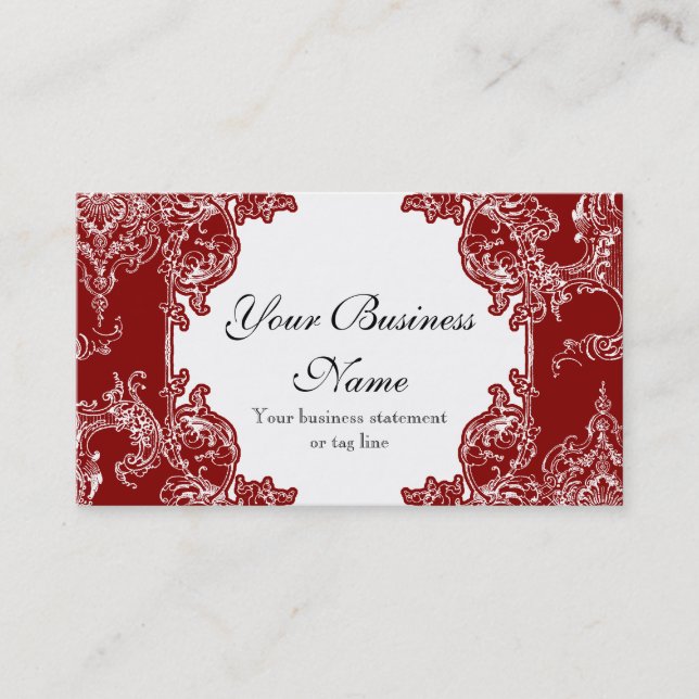 Cartes de visite - le baroque floral de remous de (Devant)