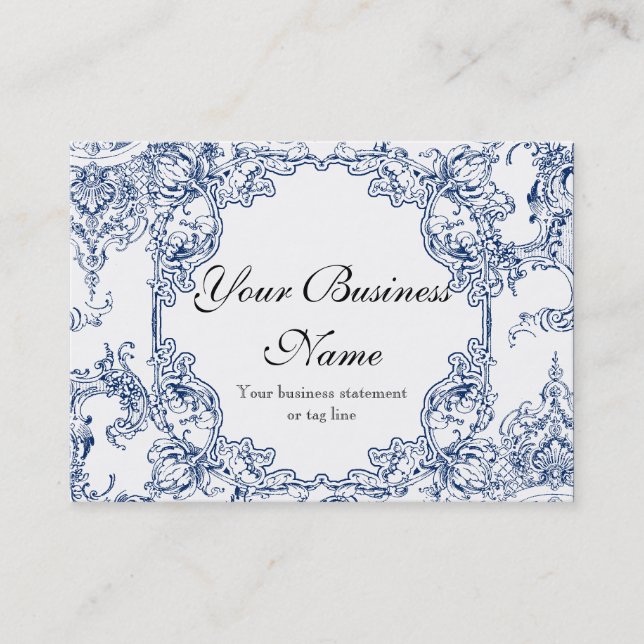 Cartes de visite - le baroque floral de remous de (Devant)