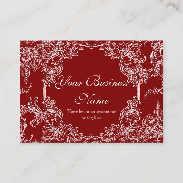 Cartes de visite - le baroque floral de remous de (Devant)