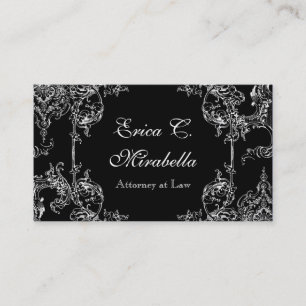 Cartes de visite - le baroque floral de remous de 