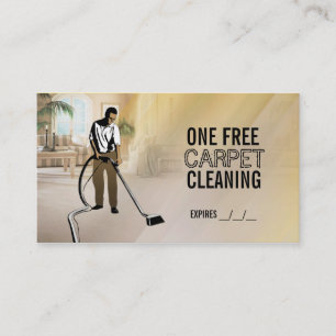 Cartes de visite libres de nettoyage de tapis