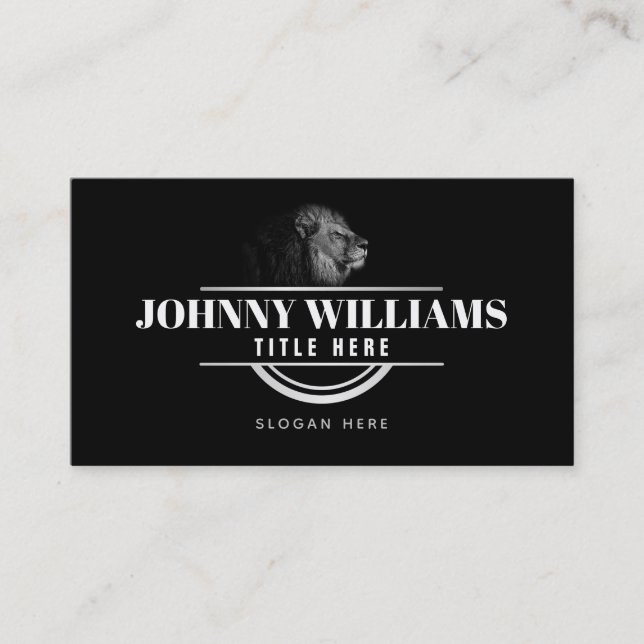 Cartes de visite Lion personnalisables (Devant)