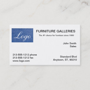 Cartes de visite Logo Bleu Clair Classique