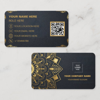 Cartes de visite logo personnalisé design QR uniqu