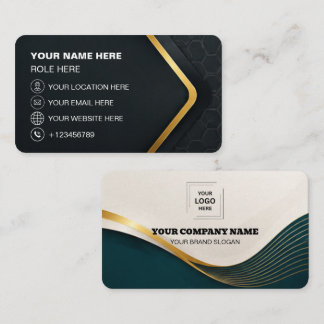 Cartes de Visite Logo Personnalisé QR Code Moderne