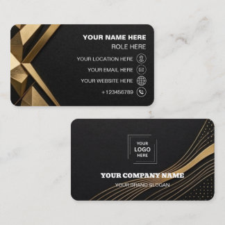 Cartes de Visite Logo Personnalisé QR Code Moderne