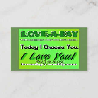 Cartes de visite Love-a-Day