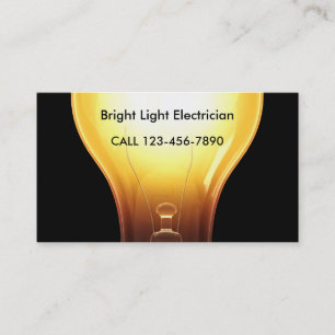 Cartes de visite lumineux d'électricien