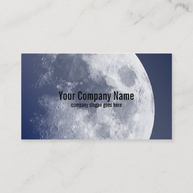 Cartes de visite lunaires de lune bleue (Devant)