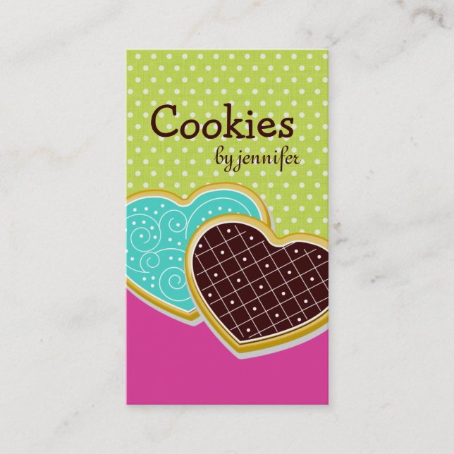 Cartes de visite lunatiques de biscuits (Devant)