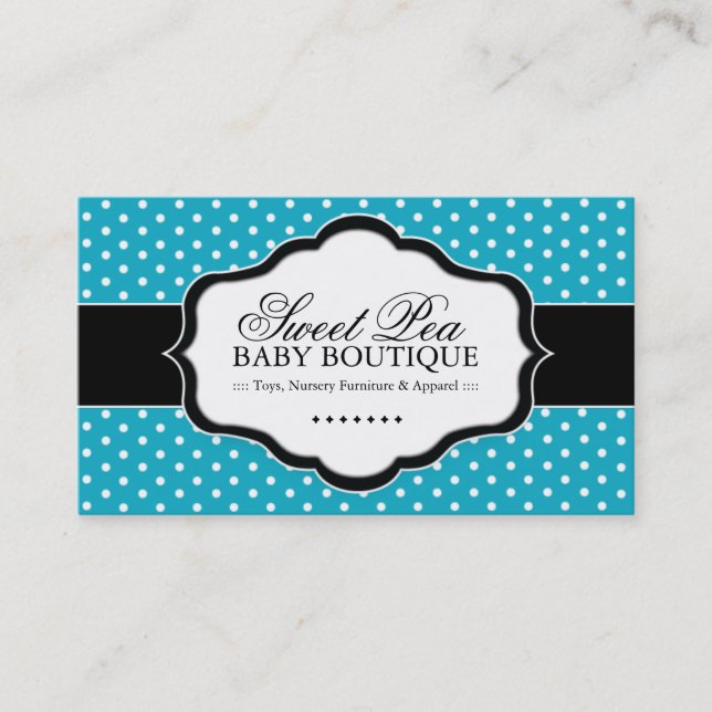 Cartes de visite lunatiques de boutique de bébé (Devant)