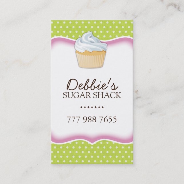 Cartes de visite lunatiques de petit gâteau (Devant)