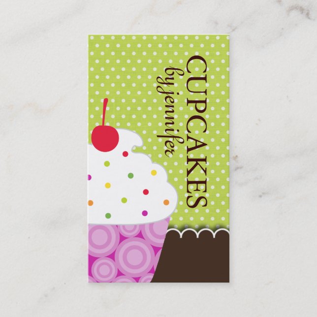 Cartes de visite lunatiques de petit gâteau (Devant)