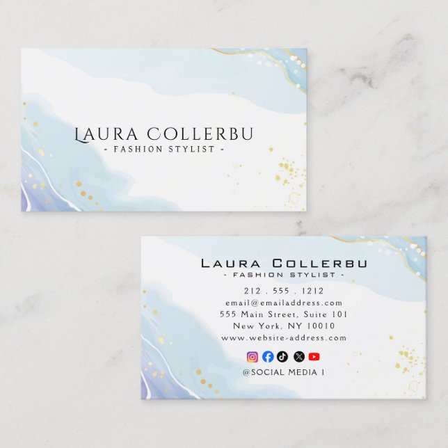 Cartes de Visite Luxe Haut de Gamme (Devant / Derrière)