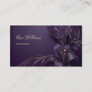 Cartes de visite Luxe Lys Pourpre