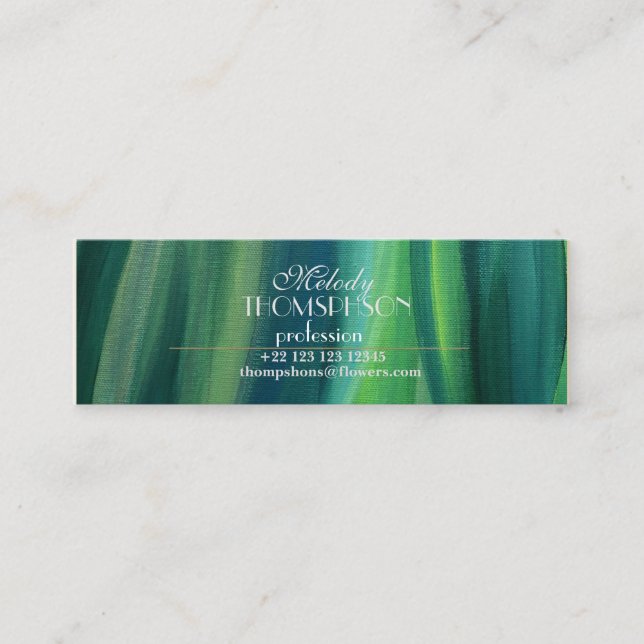 Cartes de visite magiques verts (Devant)