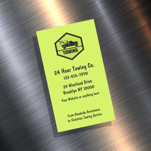 Cartes de visite magnétiques simples pour remorqua (Créateur téléchargé)