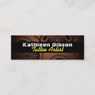 Cartes de visite maigres d'artiste de tatouage