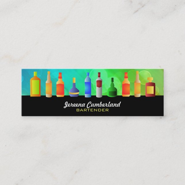Cartes de visite maigres de barre (Devant)