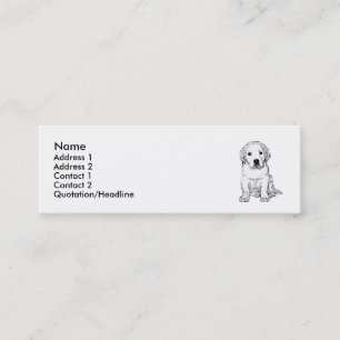 Cartes de visite maigres de chiot de Labrador