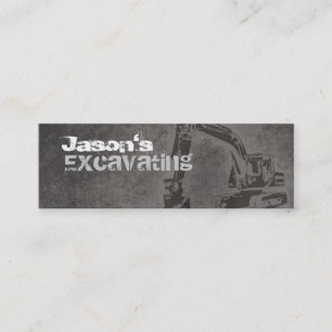 Cartes de visite maigres de excavation