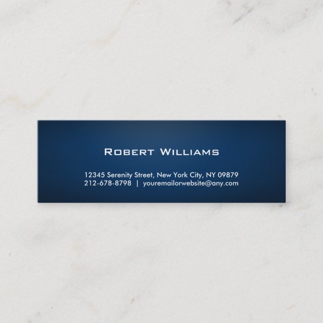 Cartes de visite maigres professionnels simples (Devant)