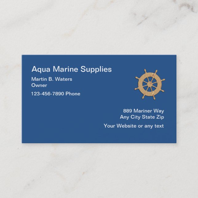 Cartes de visite marins d'approvisionnement (Devant)