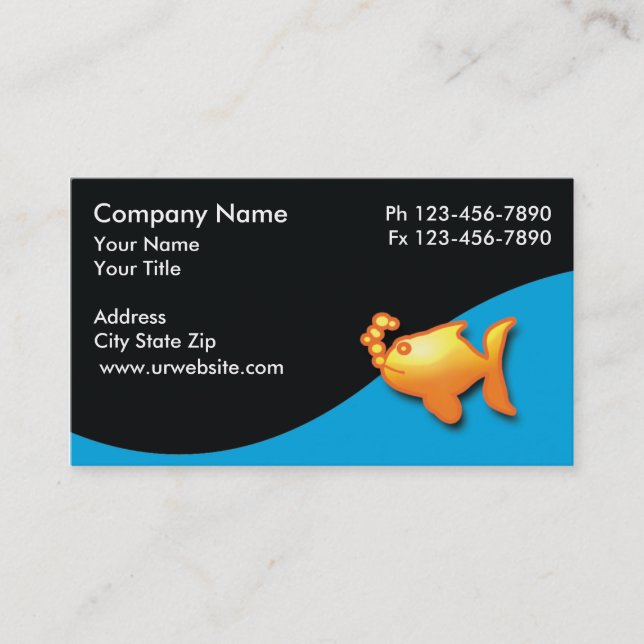 Cartes de visite marins d'aquarium (Devant)