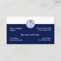 Cartes de visite marins de club de yacht