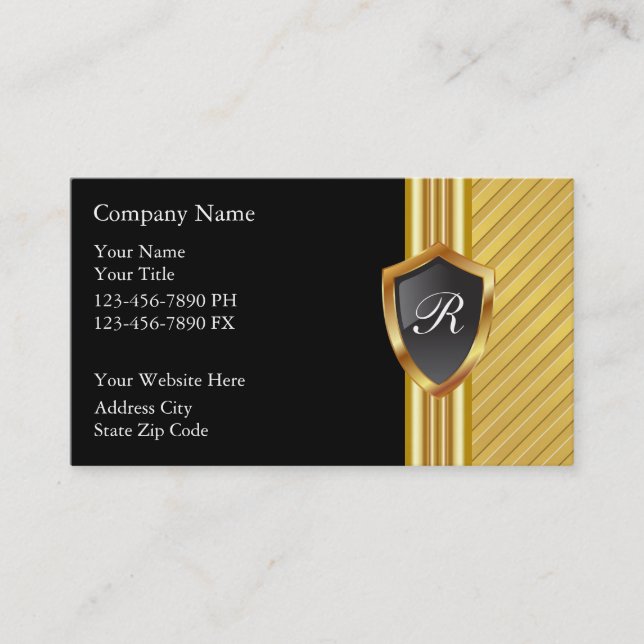 Cartes de visite masculins de monogramme (Devant)