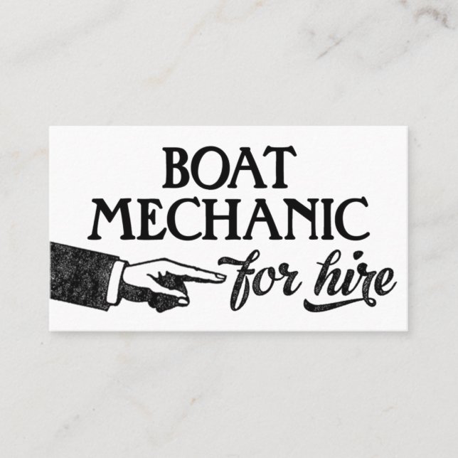 Cartes de visite mécaniciens de bateau - Cool Vint (Devant)