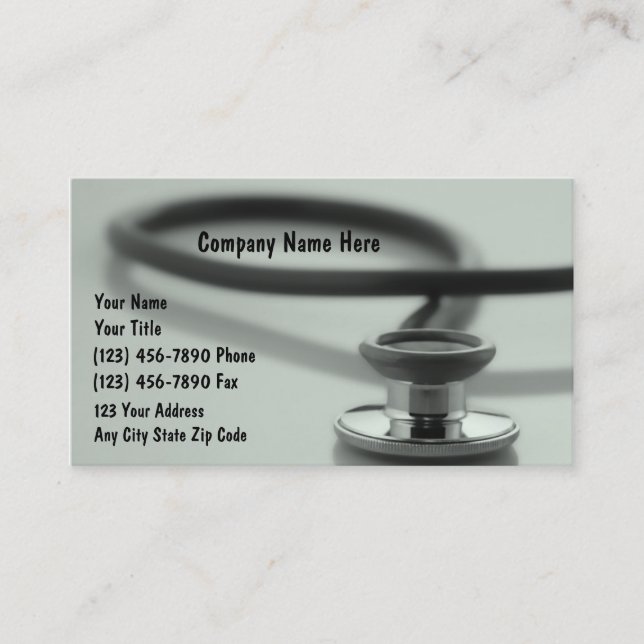 Cartes de visite Médicale (Devant)