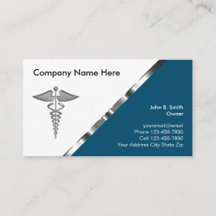 Cartes de visite Médicale classique Caduceus