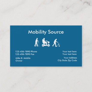 Cartes de visite Médicale de mobilité