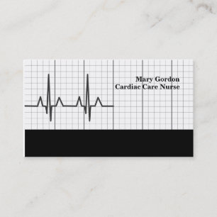 Cartes de visite Médicale d'infirmière cardiaque