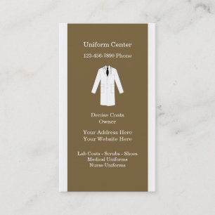 Cartes de visite Médicale d'uniformes