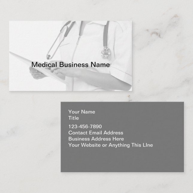 Cartes de visite Médicale Modèle en ligne (Devant / Derrière)