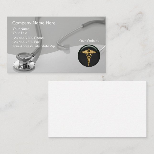 Cartes de visite Médicales (Devant / Derrière)