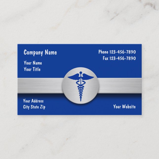 Cartes de visite Médicales d'assurance (Devant)