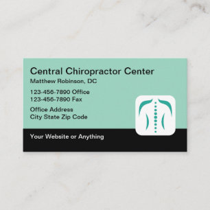 Cartes de visite médicales de chiropracteur thème