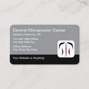 Cartes de visite médicales de chiropracteur thème 