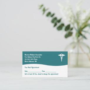 Cartes de visite Médicales de rendez-vous des pati