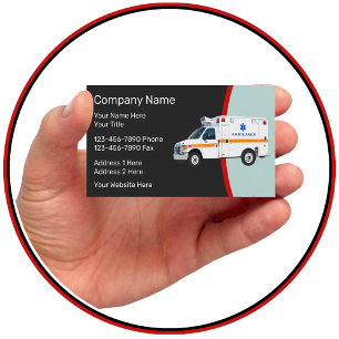 Cartes de visite Médicales EMS d'urgence
