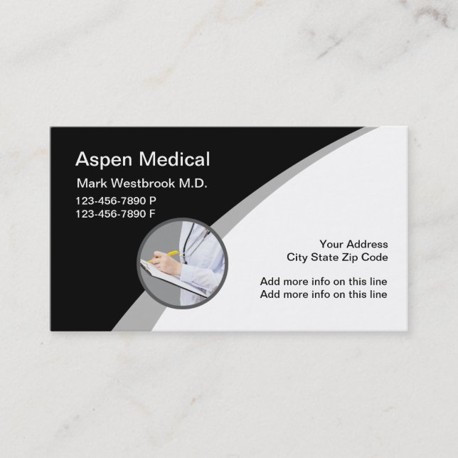 Cartes de visite Médicales modernes (Devant)