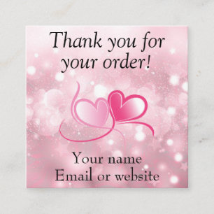 Cartes de visite merci pour votre commande