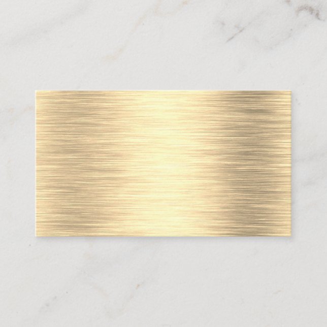 Cartes de visite métalliques d'or (Devant)